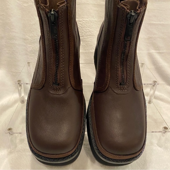UGG CityFunc Zip Leather & Suede Platform Brown Boots Water-Resistant Sz 7 NWOB - Picture 5 of 14